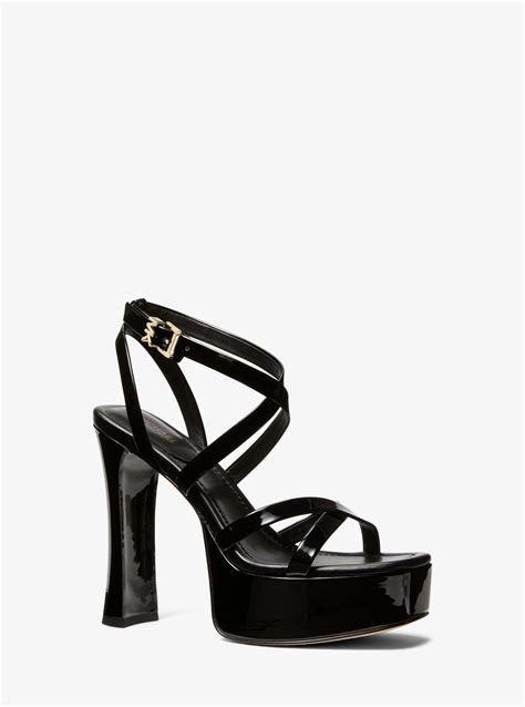 Paola Faux Patent Leather Sandal 